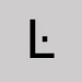Lettre majuscule latine L avec point au milieu