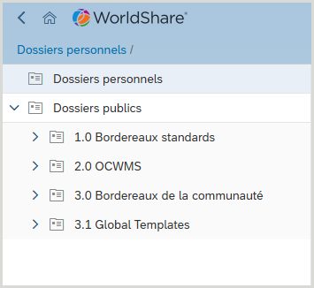 Structure du dossier partagé
